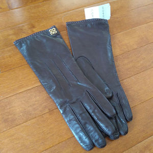 NWT Coach Leather Cashmere lined Gloves